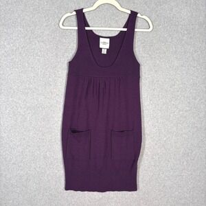 Y2K Confess Sweater Jumper Dress Large Pleated Pockets Pinafore Cottage Country
